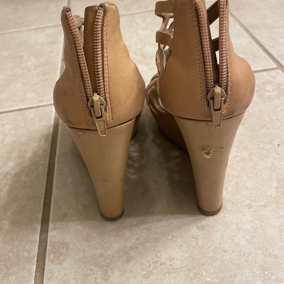 Nude BCBG Wedge Heels - Picture 7 of 9